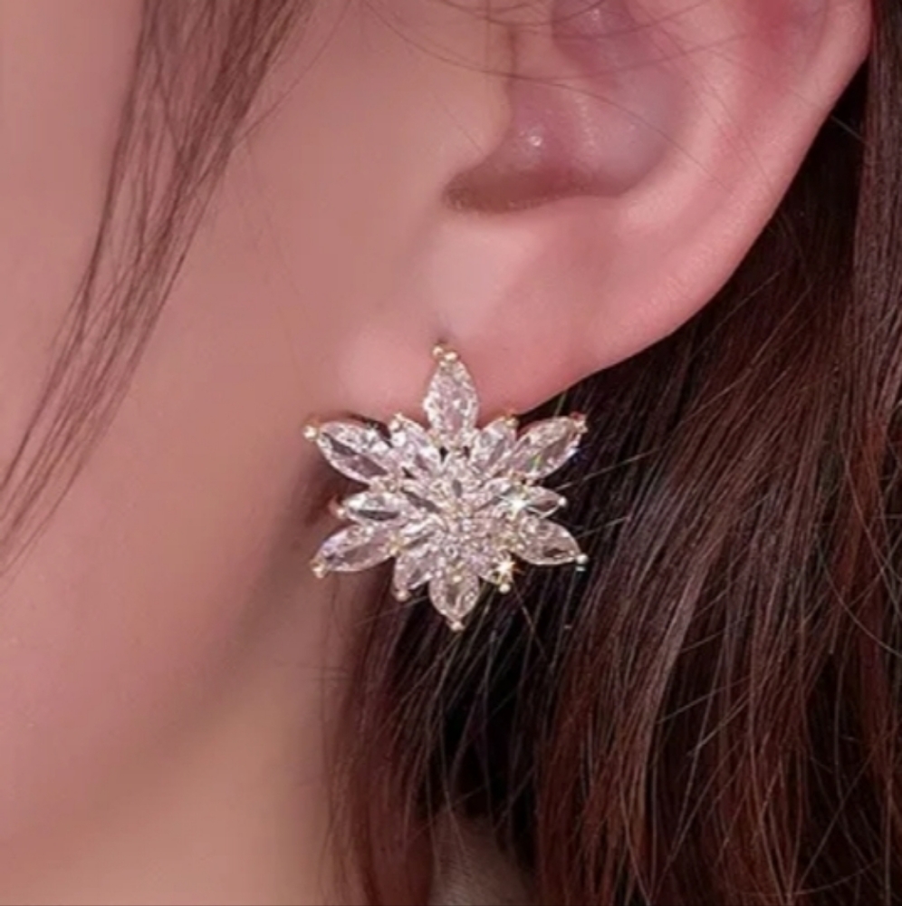 Floral Cluster Stud Earrings